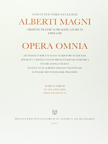 Cover for Albertus Magnus · De Sex Principiis. Liber Divisionum (Paperback Book) (2007)