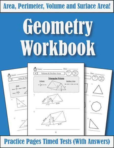 Cover for Genius Albert Math Genius · Area Perimeter And Volume: Geometry Workbook: Practice Pages Of Geometry For Kids &amp; Beginners (With Answers) KS2-KS3 Maths (Paperback Book) (2020)