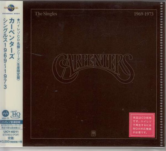 Cover for Carpenters · Singles 1969 - 1973 (CD) [Reissue, Limited edition] (2018)
