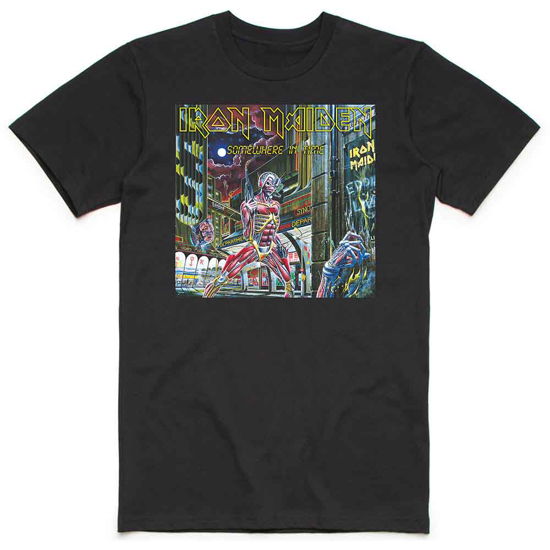 Iron Maiden Unisex T-Shirt: Somewhere in Time Box - Iron Maiden - Produtos - MERCHANDISE - 5056170674553 - 29 de janeiro de 2020
