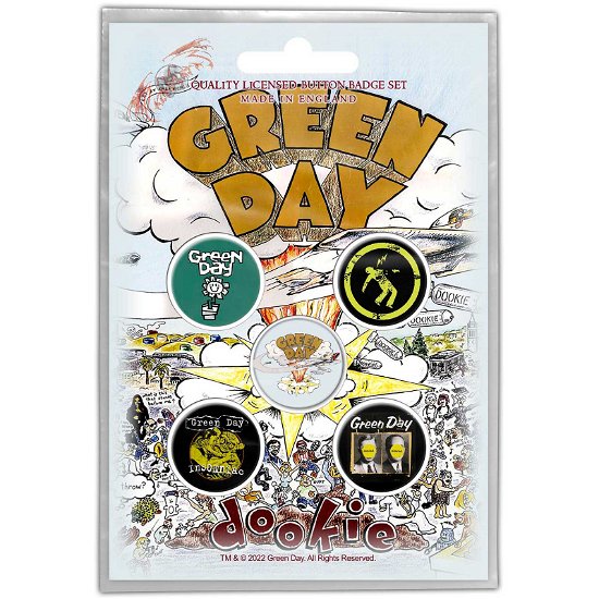 Green Day Button Badge Pack: Dookie - Green Day - Koopwaar -  - 5056365717553 - 