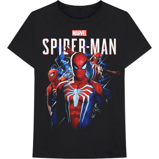 Marvel Comics Unisex T-Shirt: Spider 4 Spiderman Montage - Marvel Comics - Koopwaar - MERCHANDISE - 5056368604553 - 22 januari 2020