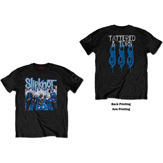 Slipknot Unisex T-Shirt: 20th Anniversary Tattered & Torn (Back Print) - Slipknot - Marchandise -  - 5056368646553 - 