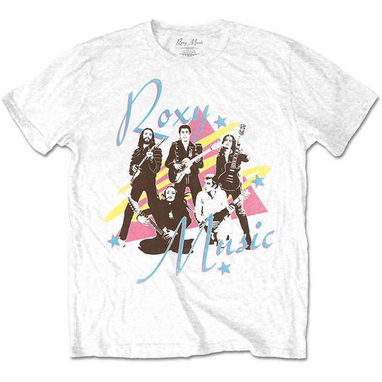 Roxy Music Unisex T-Shirt: Guitars (White) - Roxy Music - Merchandise -  - 5056561021553 - January 26, 2022