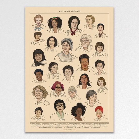 Cover for A-Z Female Authors A3 Art Print (MERCH) (2024)