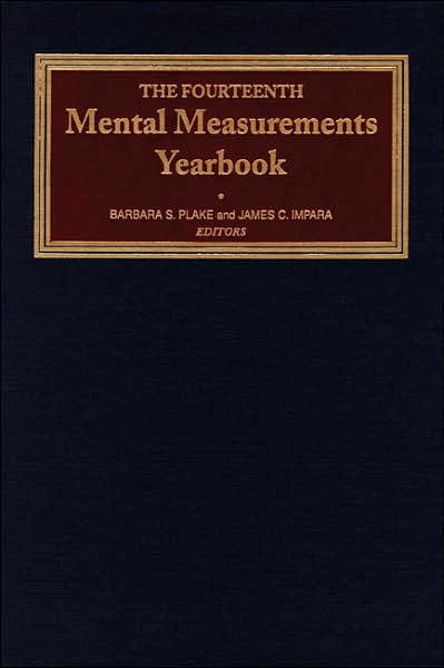 Cover for Buros Institute · The Fourteenth Mental Measurements Yearbook (Revised) (Hardcover Book) (2001)