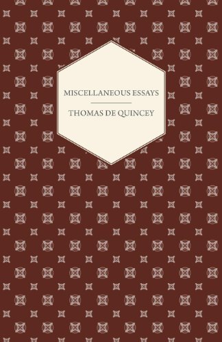 Cover for Thomas De Quincey · Miscellaneous Essays (Pocketbok) (2007)