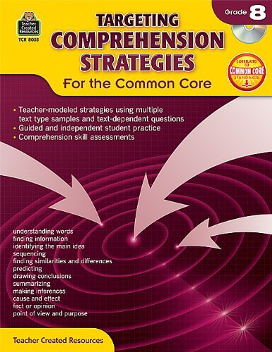 Cover for Teacher Created Resources Staff · Targeting Comprehension Strategies for the Common Core Grd 8 (Paperback Bog) [Csm Pap/cd edition] (2014)
