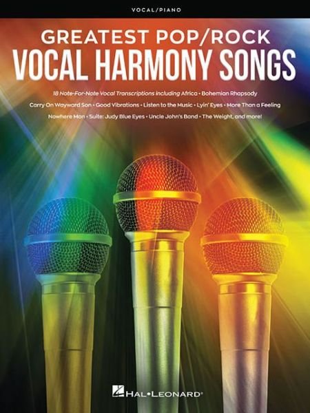 Cover for Greatest pop / rock Vocal Harmony Songs (Book) (2019)