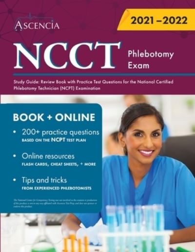 Cover for Ascencia · NCCT Phlebotomy Exam Study Guide: Review Book with Practice Test Questions for the National Certified Phlebotomy Technician (NCPT) Examination (Paperback Book) (2020)