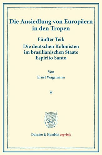 Cover for Wagemann · Die deutschen Kolonisten im br (Book) (2014)