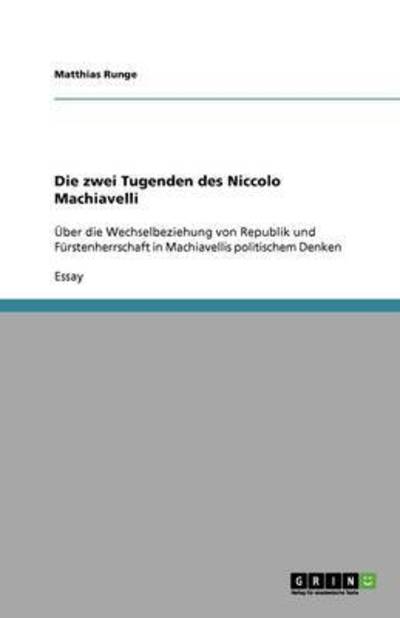 Cover for Runge · Die zwei Tugenden des Niccolo Mac (Book) (2010)