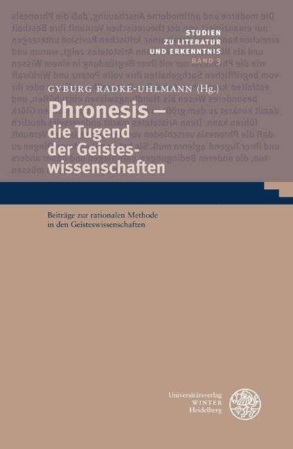 Cover for Uhlmann · Phronesis, die Tugend der Geist (Book) (2012)