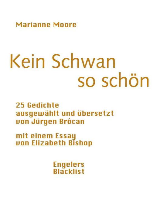 Cover for Moore · Kein Schwan so schön (Book)