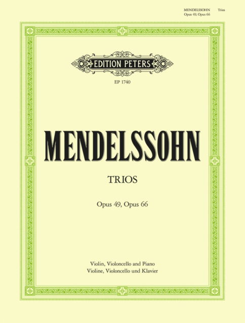 Cover for Piano Trios in D minor Op.49; C minor Op.66 (Sheet music) (2001)