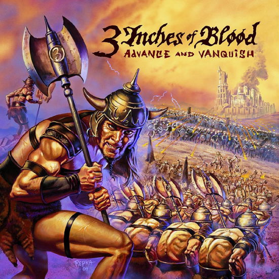 3 Inches of Blood · Advance and Vanquish (Remastered, 20th Anniversary) (Orange & Black Ashen Dawn Vinyl) (LP) (2024)