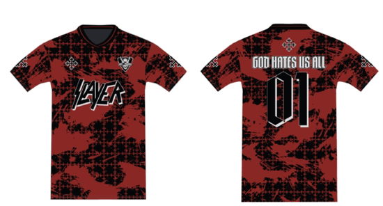 Slayer God Hates Us Rock FC Football Shirt Large - Slayer - Merchandise - AMPLIFIED - 5054488994554 - July 13, 2024