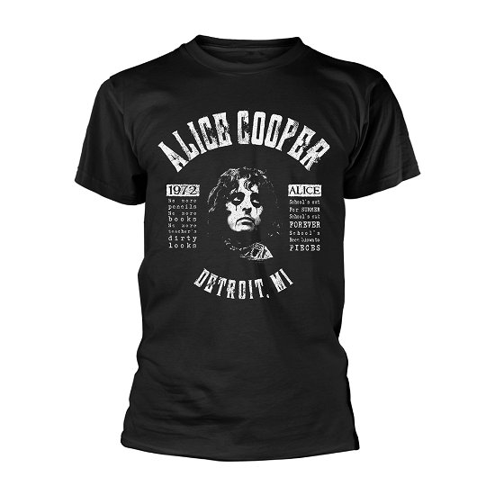 Alice Cooper Unisex T-Shirt: School's Out Lyrics - Alice Cooper - Produtos - MERCHANDISE - 5055979921554 - 26 de novembro de 2018