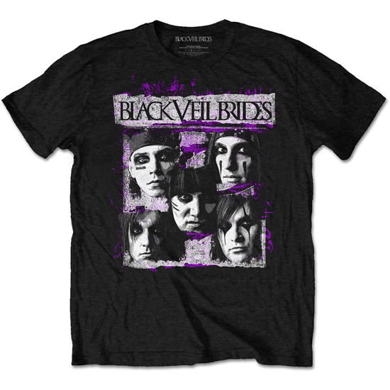 Cover for Black Veil Brides · Black Veil Brides Unisex T-Shirt: Grunge Faces (T-shirt) [size XL] [Black - Unisex edition]