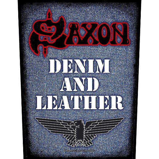 Saxon Back Patch: Denim & Leather - Saxon - Koopwaar -  - 5056365707554 - 