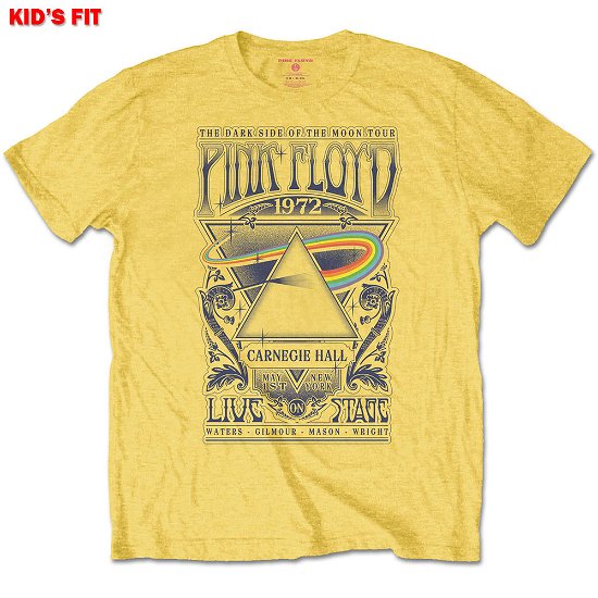 Cover for Pink Floyd · Pink Floyd Kids T-Shirt: Carnegie Hall Poster (7-8 Years) (T-shirt) [size 7-8yrs] [Yellow - Kids edition]