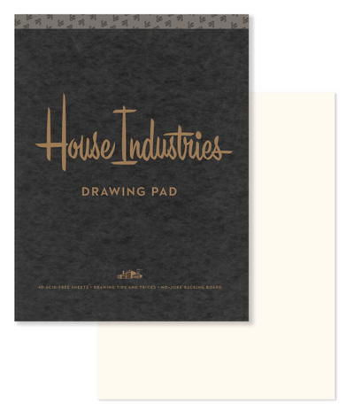 Cover for House Industries · House Industries Drawing Pad: 40 Acid-Free Sheets, Drawing Tips, Extra-Thick Backing Board - House Industries (MISC) (2017)