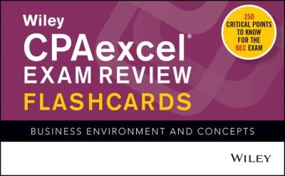 Wiley's CPA Jan 2022 Flashcards: Business Environment and Concepts - Wiley - Livros - John Wiley & Sons Inc - 9781119848554 - 6 de janeiro de 2022