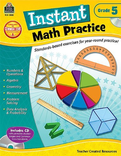 Cover for Teacher Created Resources Staff · Instant Math Practice, Grade 5 (Paperback Bog) (2013)