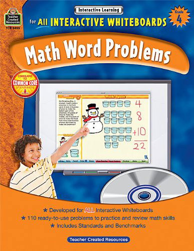 Cover for Teacher Created Resources Staff · Math Word Problems for All Interactive Whiteboards, Grade 4 (Paperback Bog) [Pap / Cdr edition] (2011)