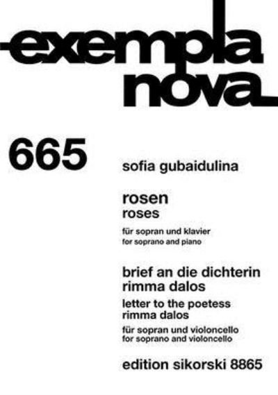 Cover for Sofia Gubaidulina · Roses / Letter to the Poetess (Paperback Bog) (2019)