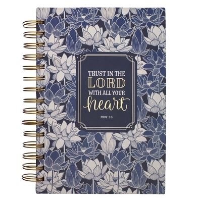 Cover for Christian Art Gifts Inc · Journal Wirebound Navy Floral (Hardcover Book) (2020)