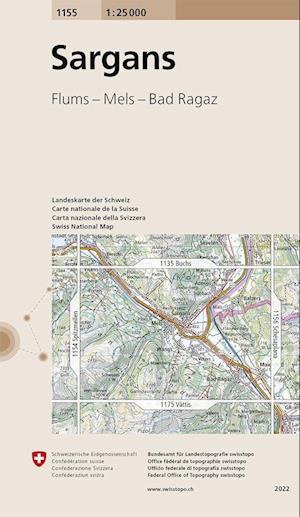 Cover for Switzerland Swisstopo · Sargans 2016 (Map) (2022)