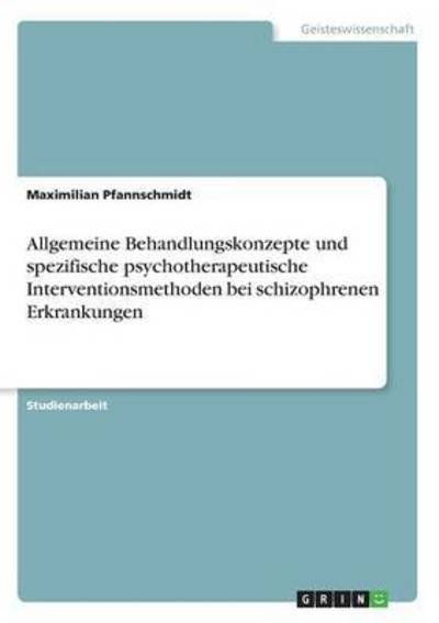 Cover for Pfannschmidt · Allgemeine Behandlungskonz (Book) (2016)