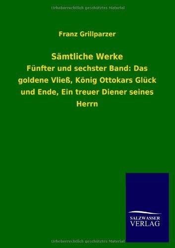 Cover for Franz Grillparzer · Samtliche Werke (Paperback Book) [German edition] (2013)