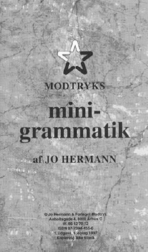 Cover for Jo Hermann · Modtryks minigrammatik (Sewn Spine Book) [1.º edición] (1997)