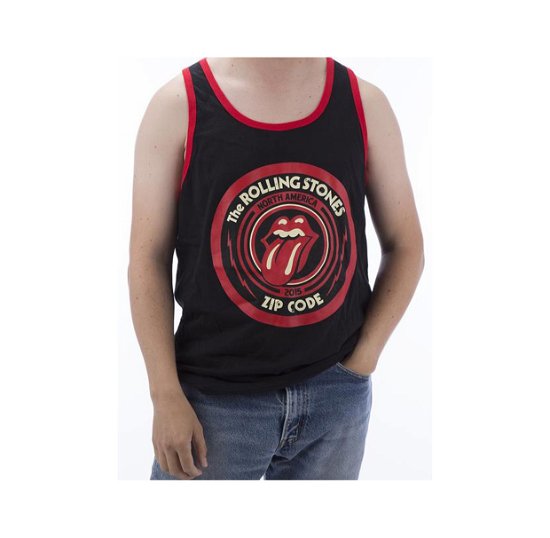 Zip Code 2015 Circle Logo Black Ringer Tank - The Rolling Stones - Merchandise - Rolling Stones - 0931272517555 - January 16, 2017