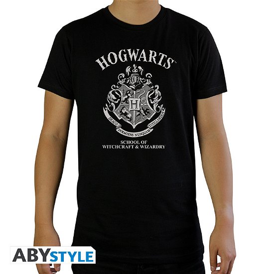HARRY POTTER - Tshirt "Hogwarts" man SS black - basic - Harry Potter - Andet - ABYstyle - 3665361081555 - 