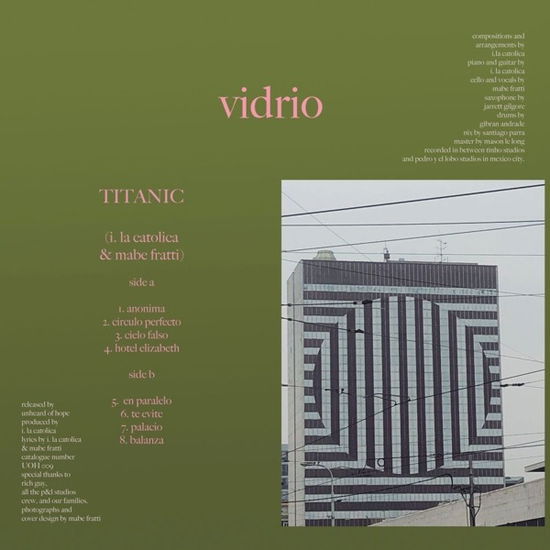 Vidrio - Titanic - Musiikki - UNHEARD OF HOPE - 5052442023555 - perjantai 19. tammikuuta 2024