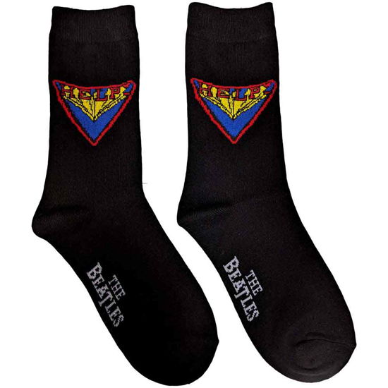 Cover for The Beatles · The Beatles Ladies Ankle Socks: HELP! (UK Size 4 - 7) (Klær) [Black - Ladies edition]