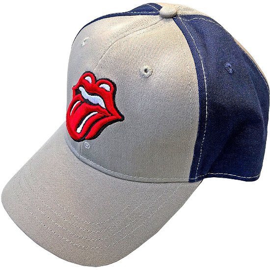 Cover for The Rolling Stones · The Rolling Stones Unisex Baseball Cap: Classic Tongue (2 Tone) (Bekleidung) [Grey, Blue - Unisex edition]