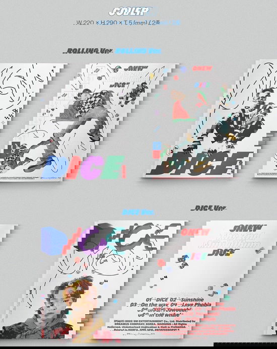 Dice - Onew - Música - SM ENTERTAINMENT - 8809755508555 - 22 de abril de 2022
