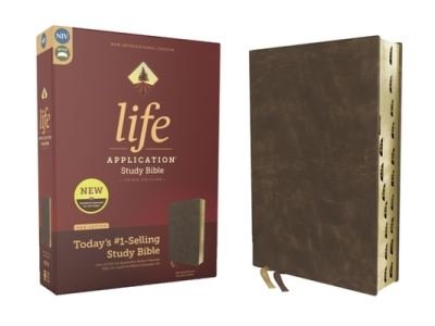 Cover for Zondervan · NIV, Life Application Study Bible, Third Edition, Bonded Leather, Brown, Red Letter, Thumb Indexed (Læderbog) (2021)
