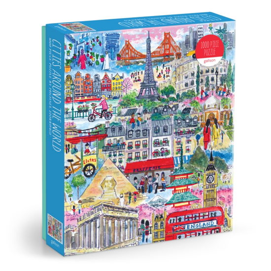 Cover for Galison · Michael Storrings Cities Around the World 1000 Piece Puzzle (SPIEL) (2025)