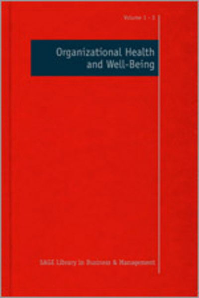 Cover for Cary Cooper · Organizational Health and Well-Being - Sage Library in Business and Management (Hardcover Book) (2011)