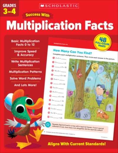 Cover for Scholastic Teaching Resources · Scholastic Success with Multiplication Facts Grades 3-4 (Bok) (2022)