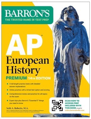 Cover for Barron's Educational Series · AP European History Premium, Fourteenth Edition: Prep Book with 5 Practice Tests + Comprehensive Review + Online Practice (2026) - Barron's AP Prep (Paperback Book) (2025)