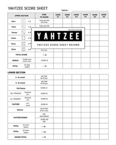 Cover for Bg Publishing · BG Publishing Yahtzee Score Record (Taschenbuch) (2019)