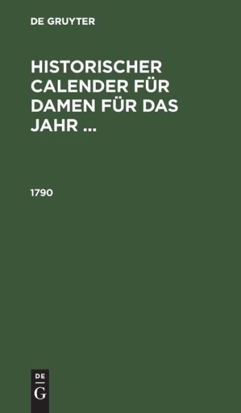 Cover for Friedrich Schiller · 1790 (Book) (1901)
