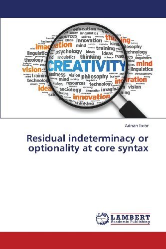 Cover for Adnan Ibrar · Residual Indeterminacy or Optionality at Core Syntax (Pocketbok) (2013)