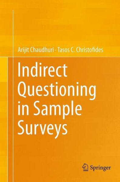 Cover for Chaudhuri · Indirect Questioning in Sampl (Book) (2016)